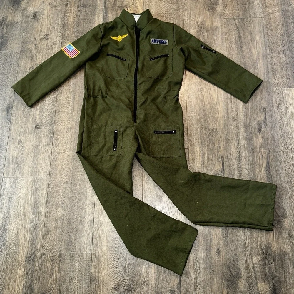 Fighter Pilot Costume Teens Boys 4ft long‎ Suit Pretend Play Dress Halloween